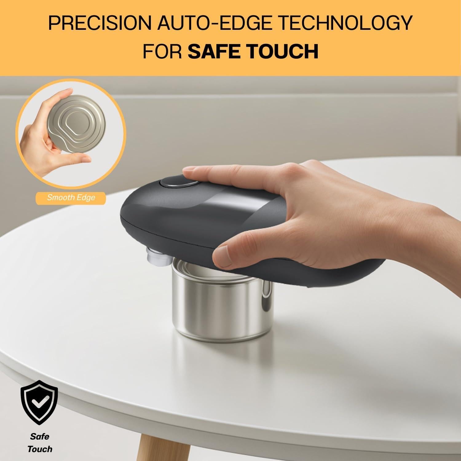 Abrelatas Eléctrico Automático Crosphere, Sin Manos, Negro