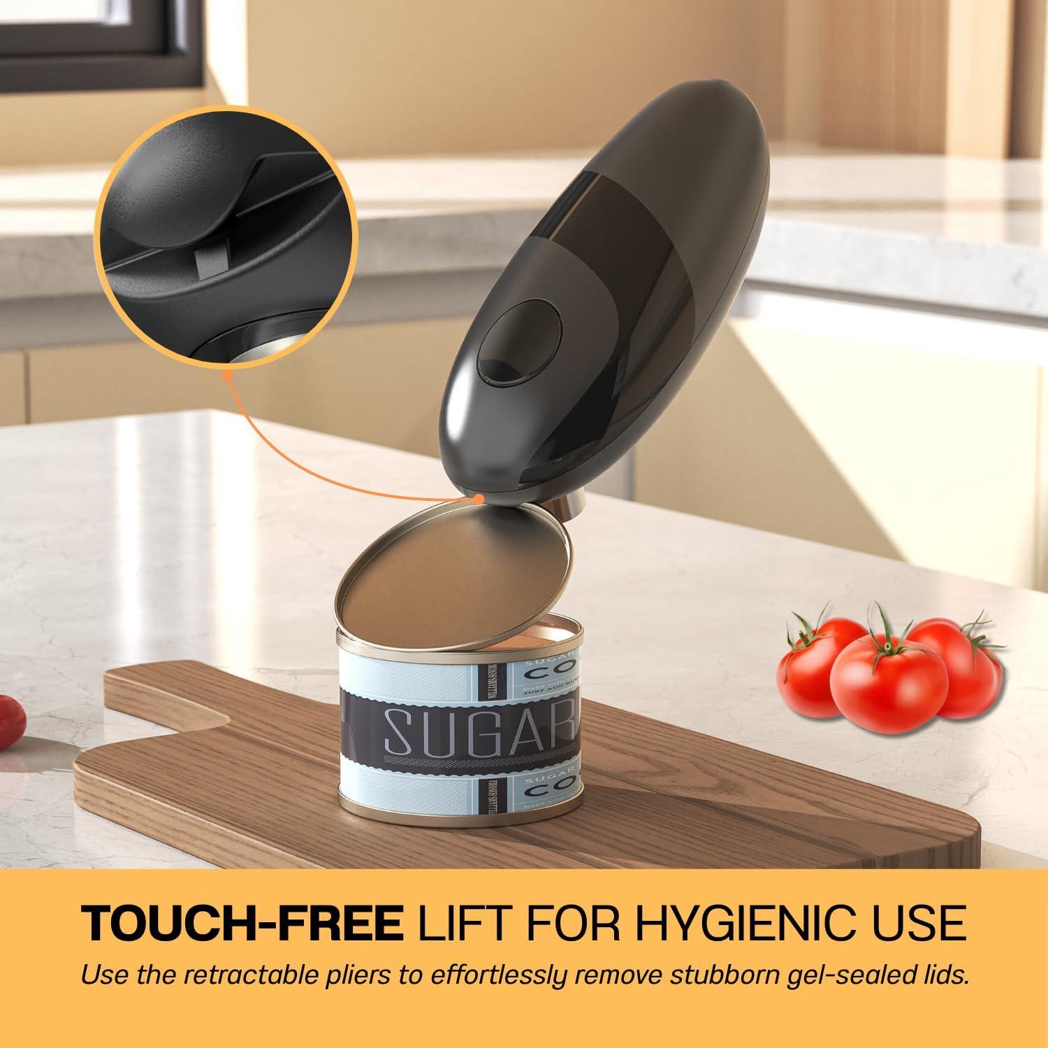 Abrelatas Eléctrico Automático Crosphere, Sin Manos, Negro