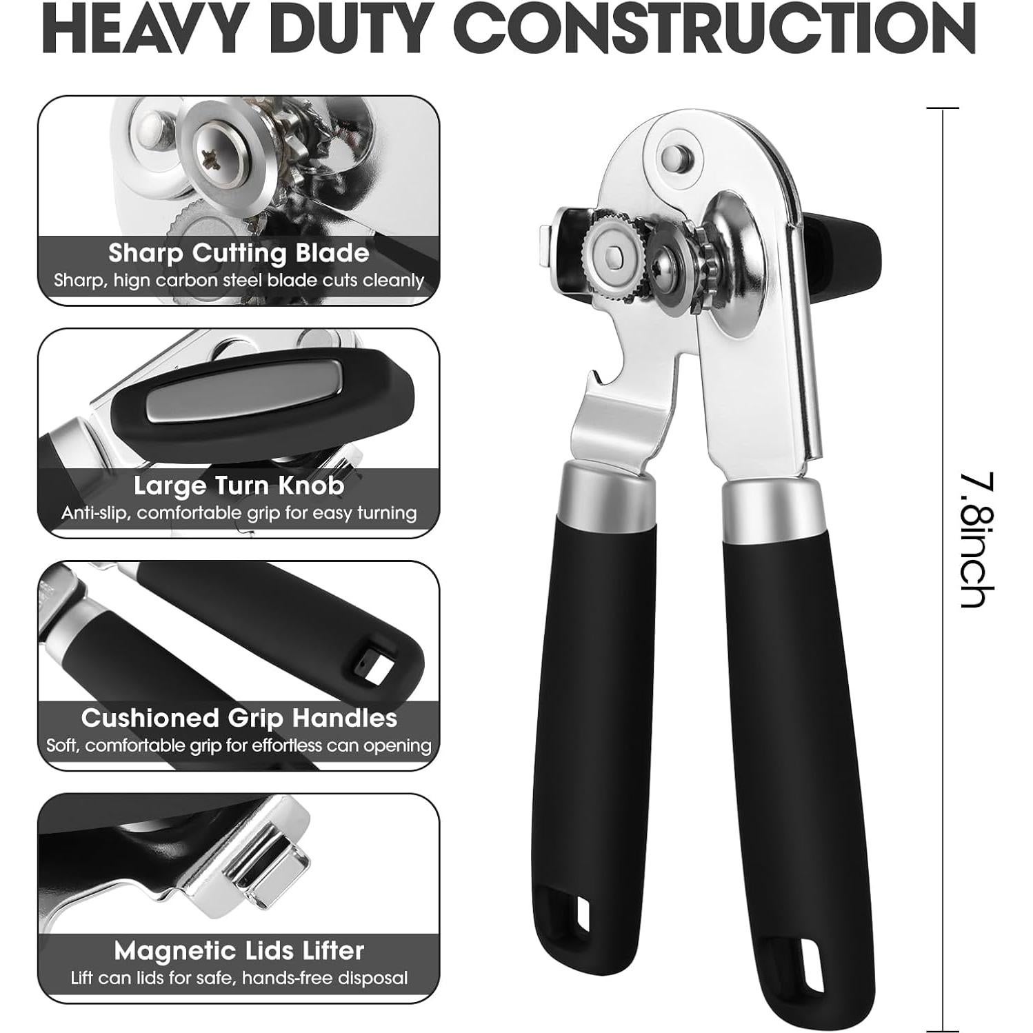 Abrebotellas Manual UHIYEE con Cuchilla de Acero 420J2 Negro