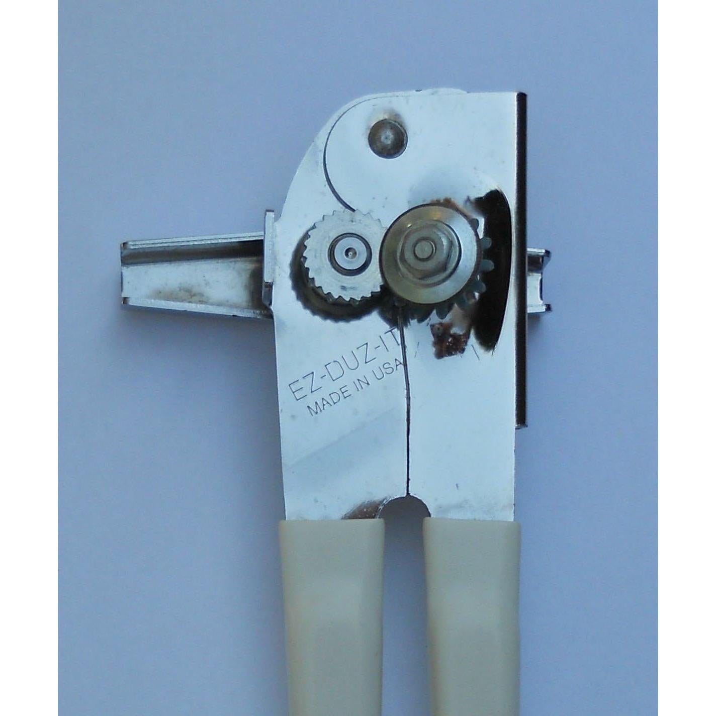 Abrebotellas manual EZ-DUZ-IT de acero cromado blanco