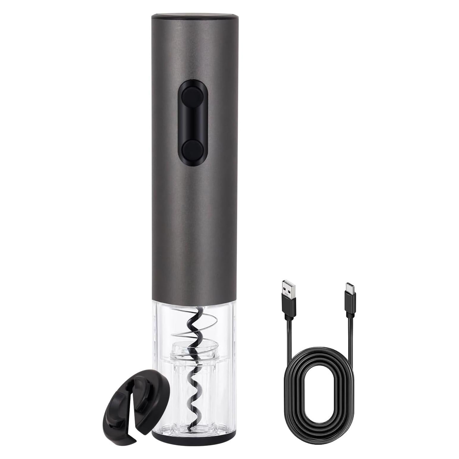 Abridor de Vino Eléctrico Yiizy Recargable con Cortador y Luz LED