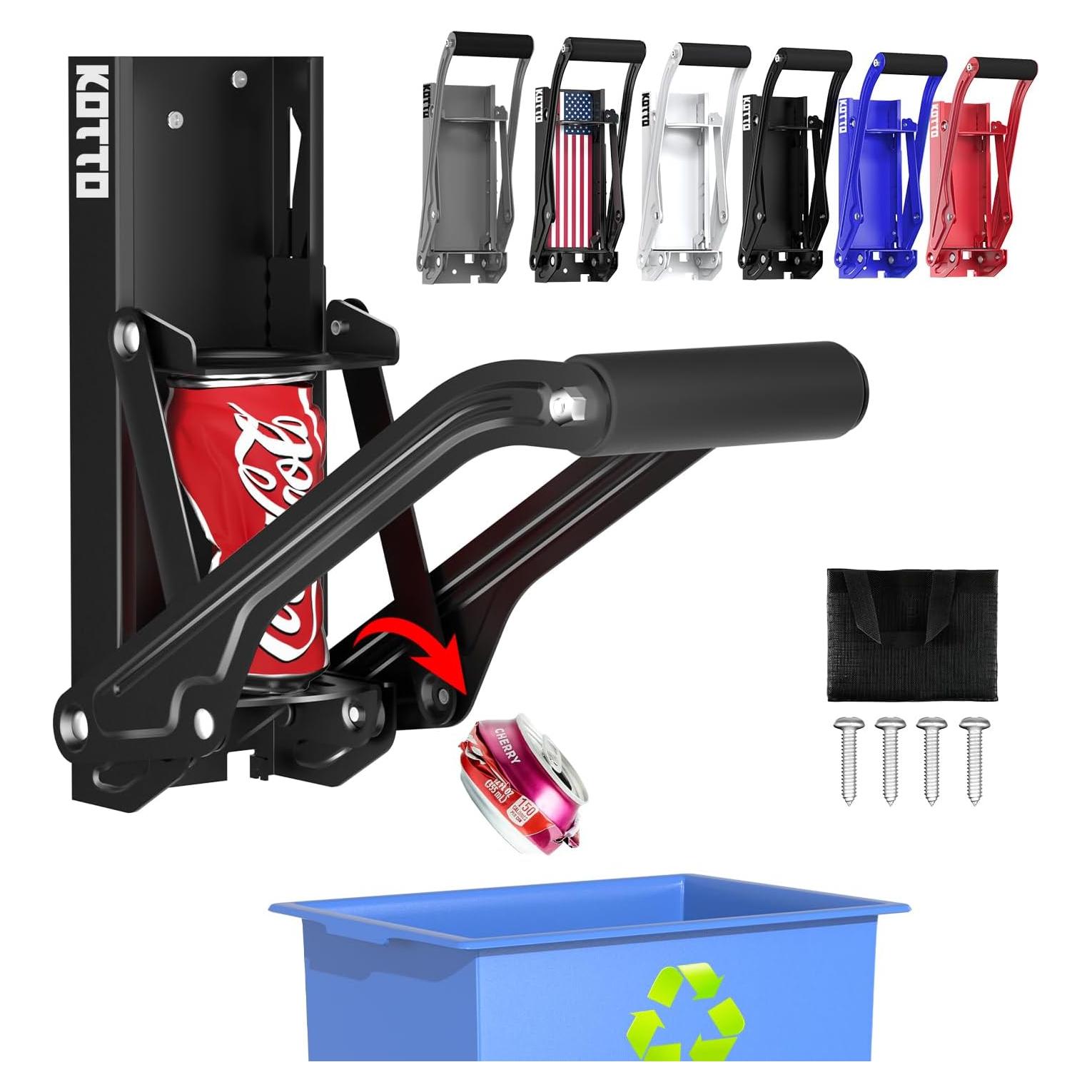 Kotto Trituradora de Latas Automática 16oz Negra - Reciclaje Eficiente