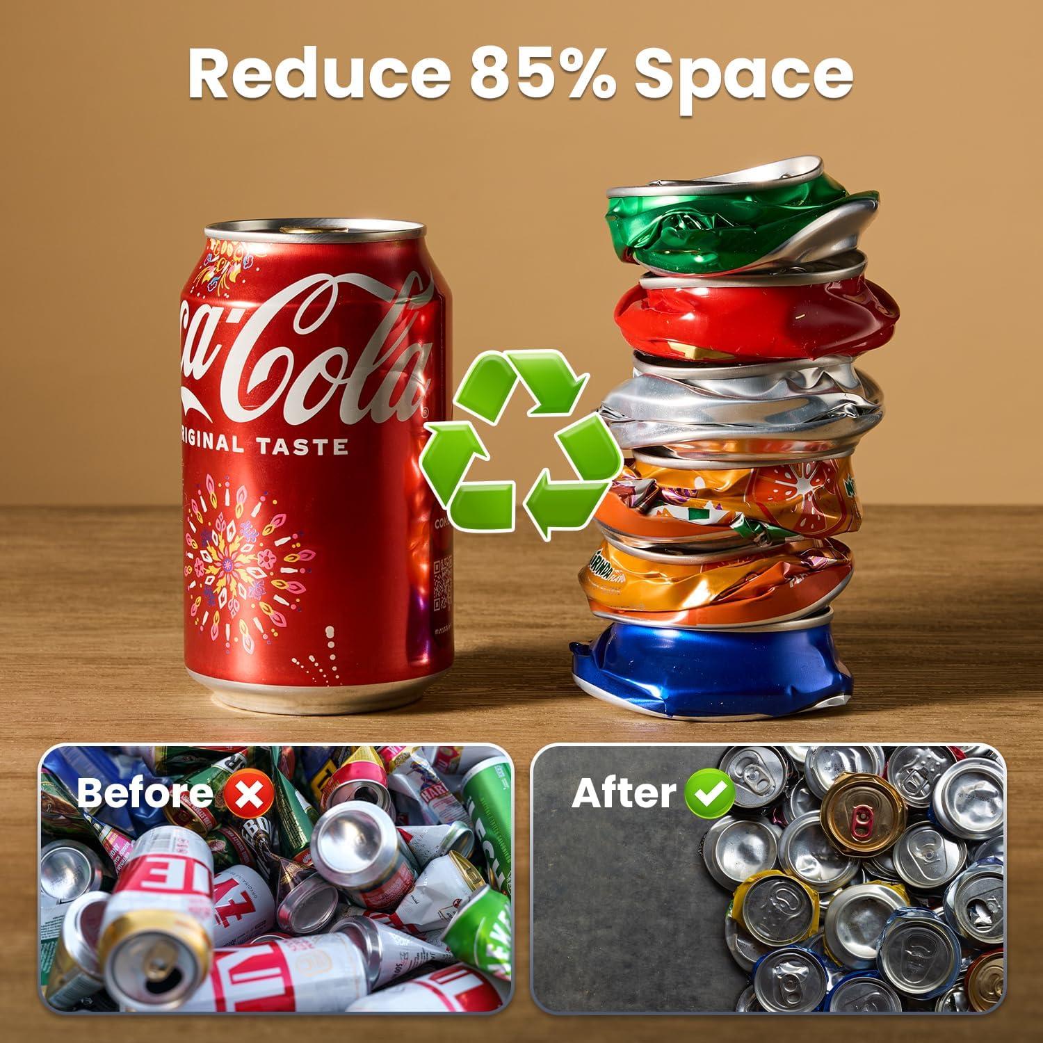 Kotto Trituradora de Latas Automática 16oz Negra - Reciclaje Eficiente