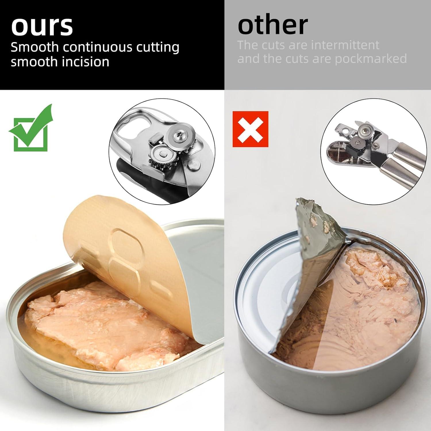 Abrebotellas y Abrelatas Manual Kitver D9-128 Negro Ergonómico