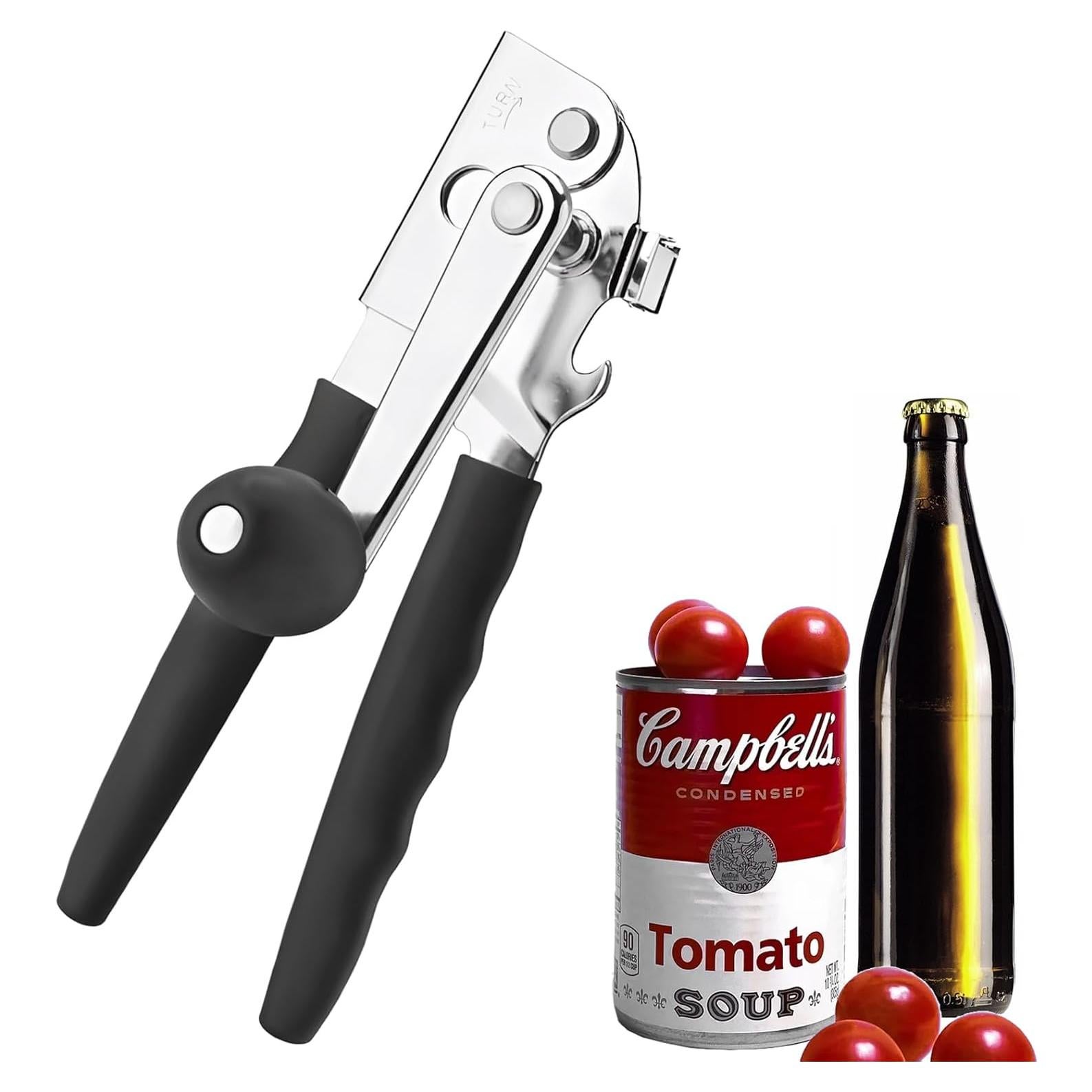 Abrelatas Manual SHIKORI de Acero Inoxidable 23x10cm Negro