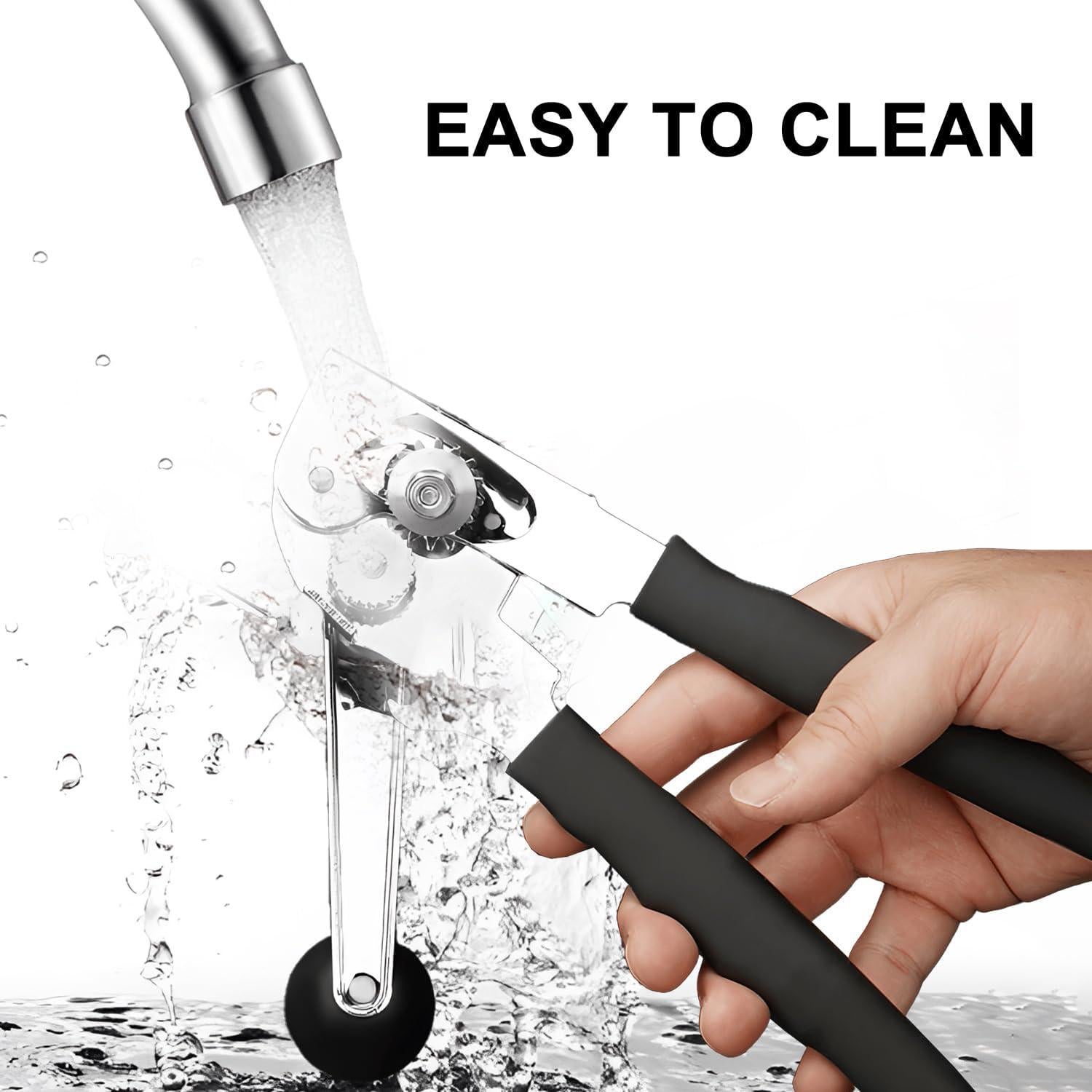 Abrelatas Manual SHIKORI de Acero Inoxidable 23x10cm Negro