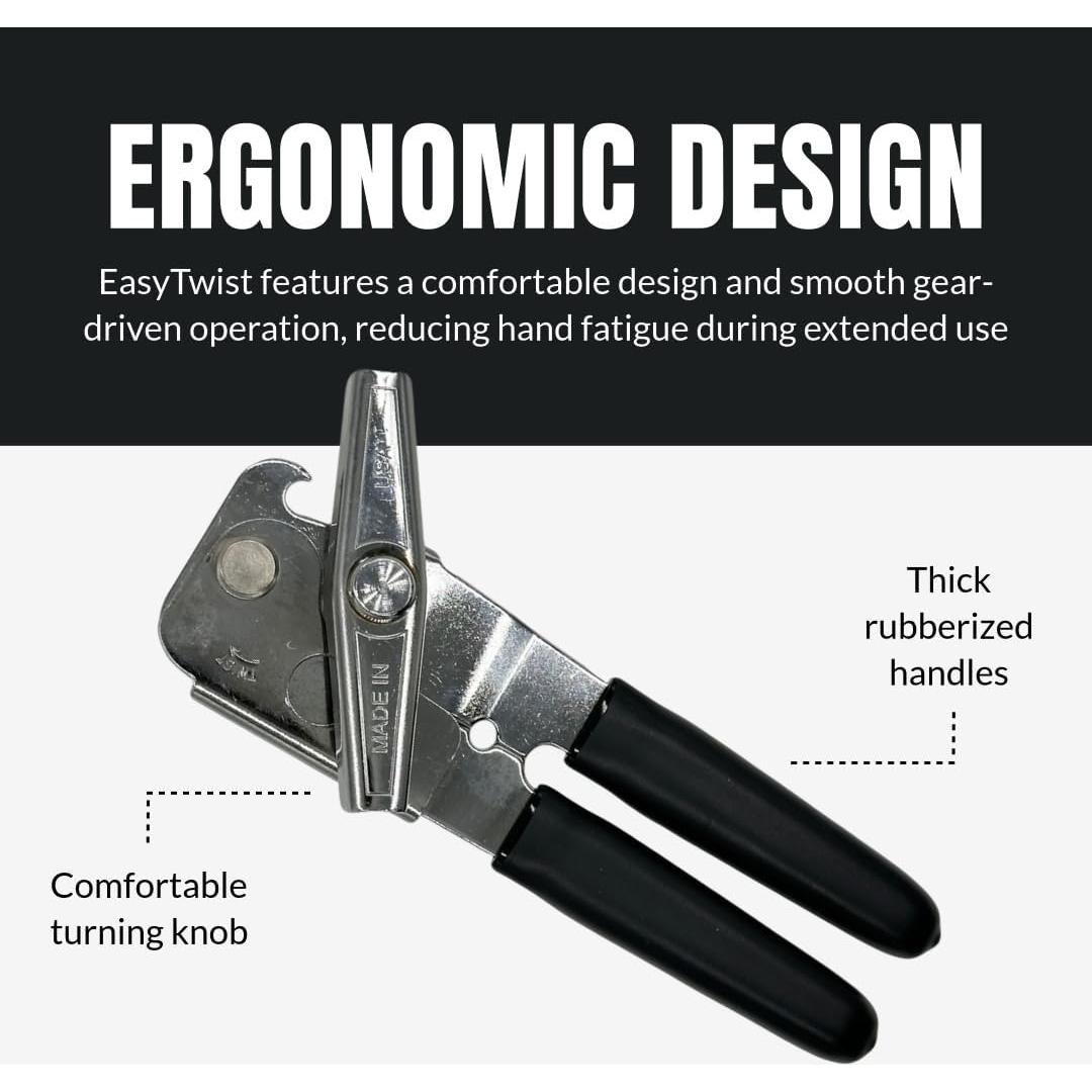 Abrelatas Manual B53 EasyTwist de Acero al Carbono 18.42 cm