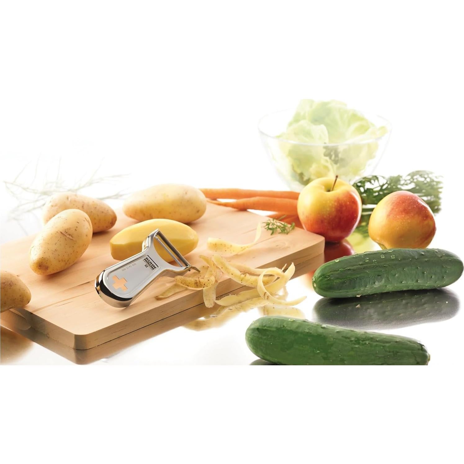 Pelador de Metal Ergonómico Kuhn Rikon Suizo Acero Inoxidable