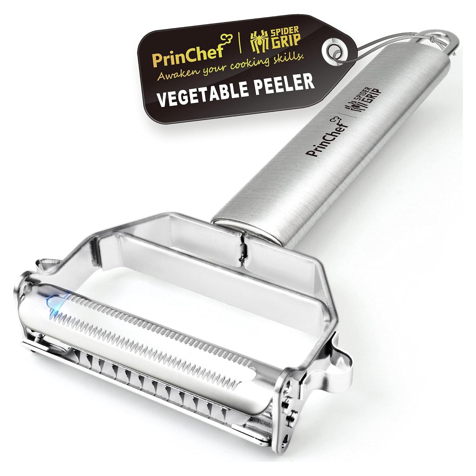 Pelador de Verduras PrinChef 3 en 1 Acero Inoxidable Ergonómico
