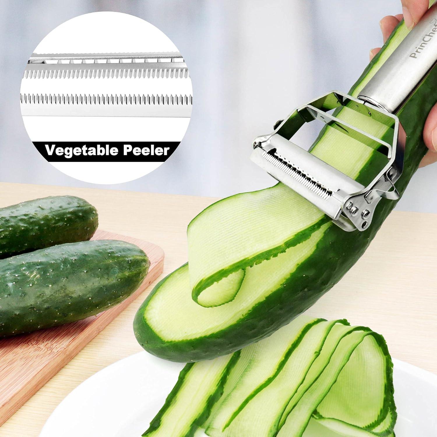 Pelador de Verduras PrinChef 3 en 1 Acero Inoxidable Ergonómico