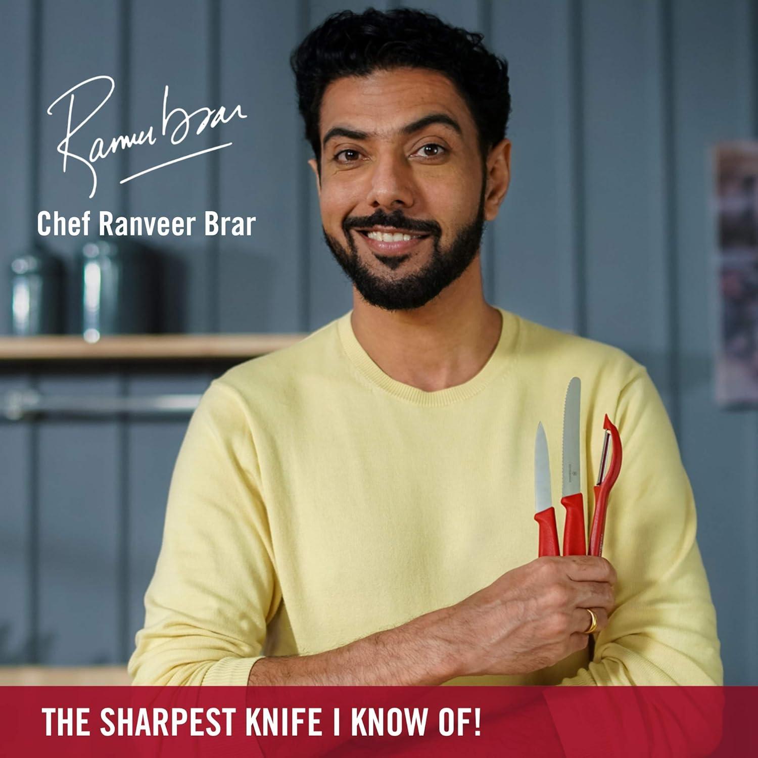 Pelador Victorinox Serrado Negro de Acero Inoxidable 17.5 cm