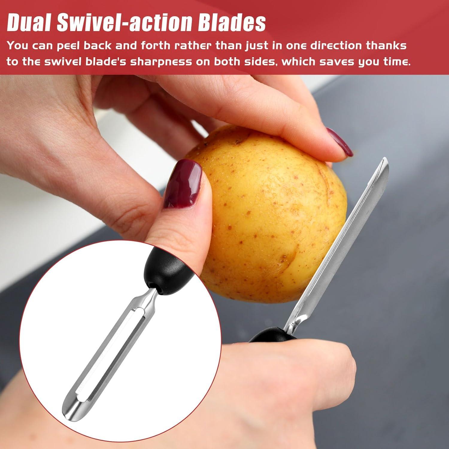 Pelador de Verduras Profesional ReneeChef 1071 Acero Inoxidable 18.4 cm