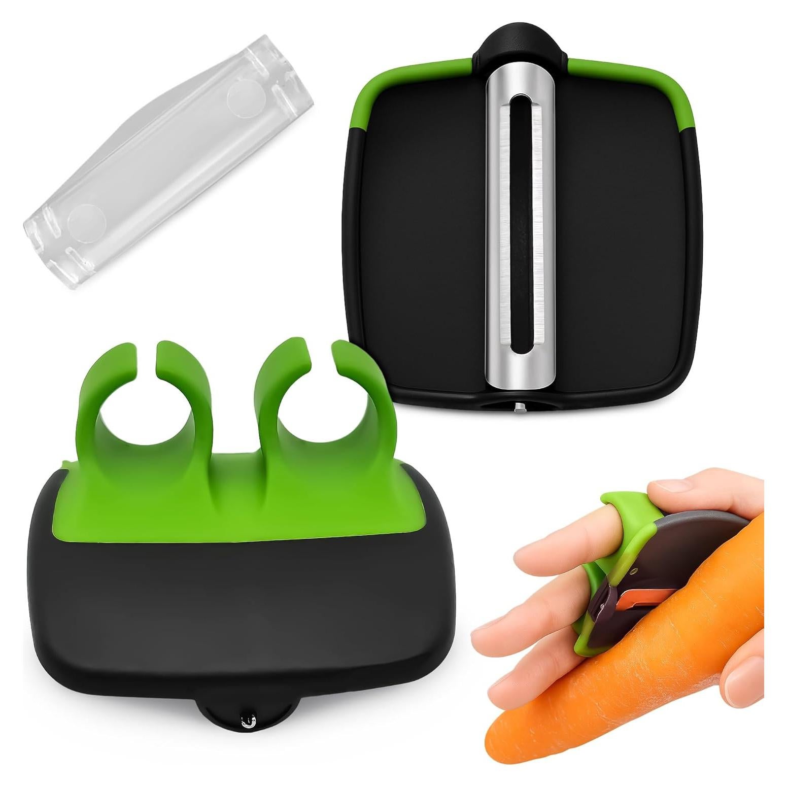 Pelador de Verduras Ergonómico V TOWER - Silicona y Acero Inoxidable