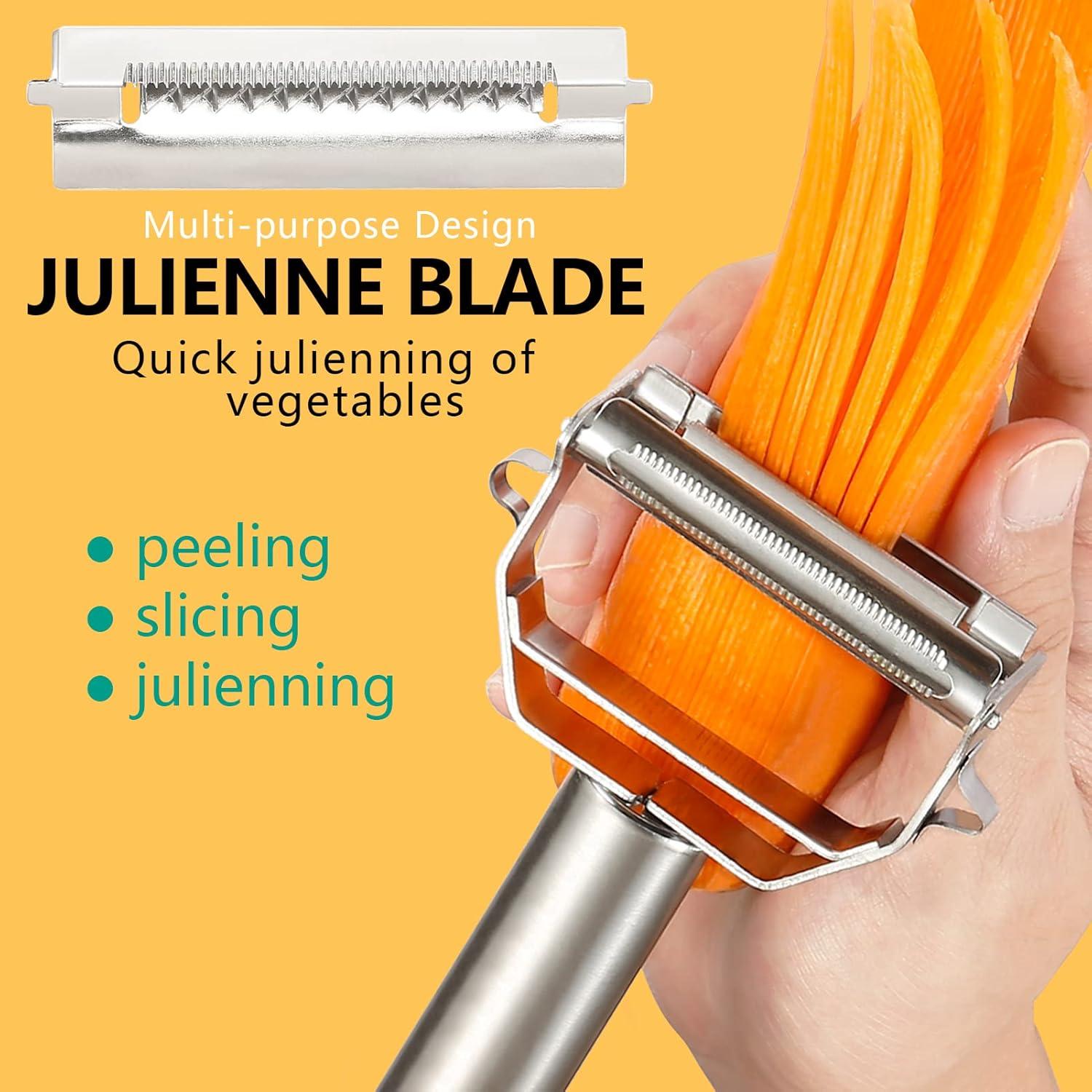 Cortador Pelador Juliana Iziusy de Acero Inoxidable 2 Hojas