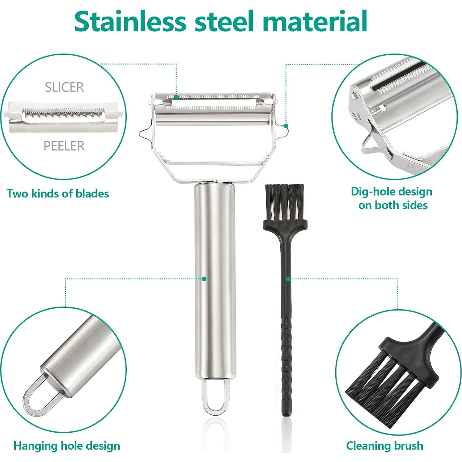 Cortador Pelador Juliana Iziusy de Acero Inoxidable 2 Hojas