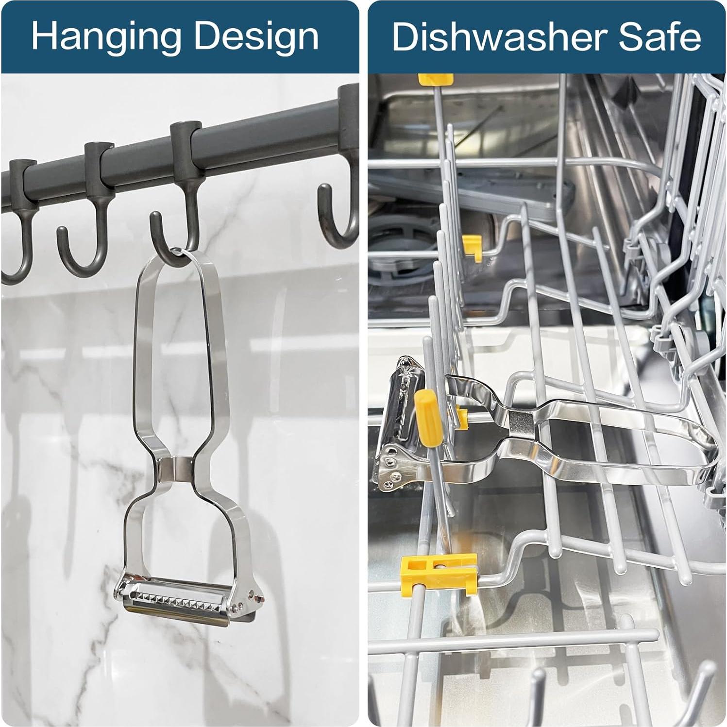 Pelador de Verduras BURLIHOME Doble Cuchilla Acero Inoxidable