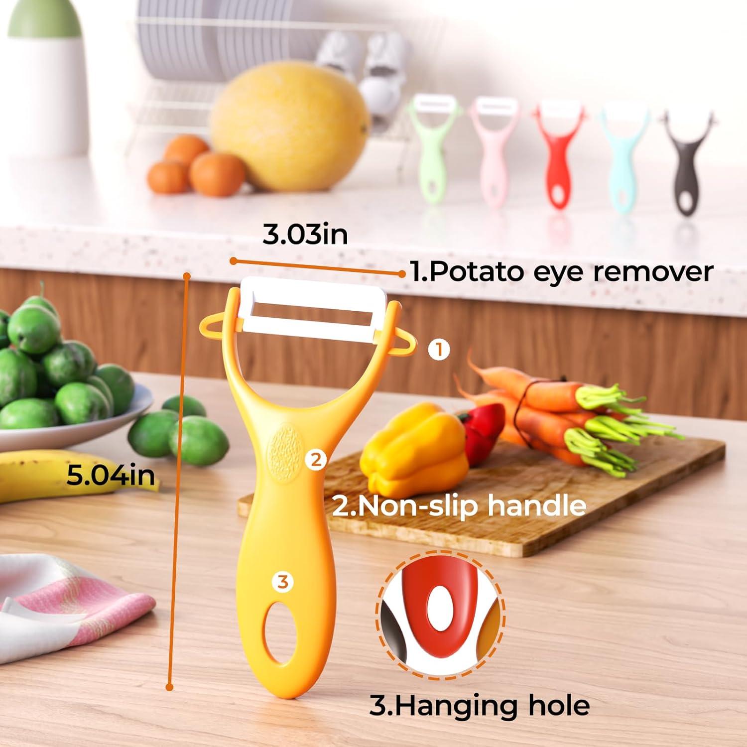 Juego de peladores de verduras Trez Treamer 6PCS cerámica