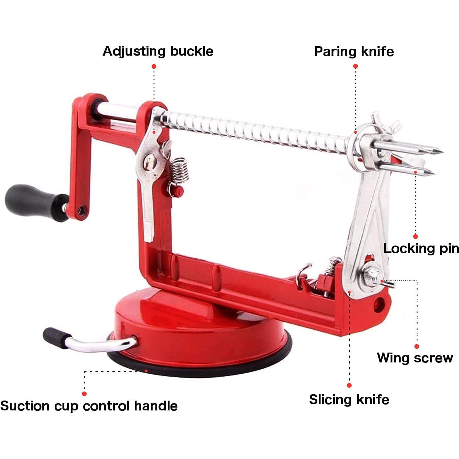 Pelador de Manzanas Multifuncional Tatida Rojo 3 en 1