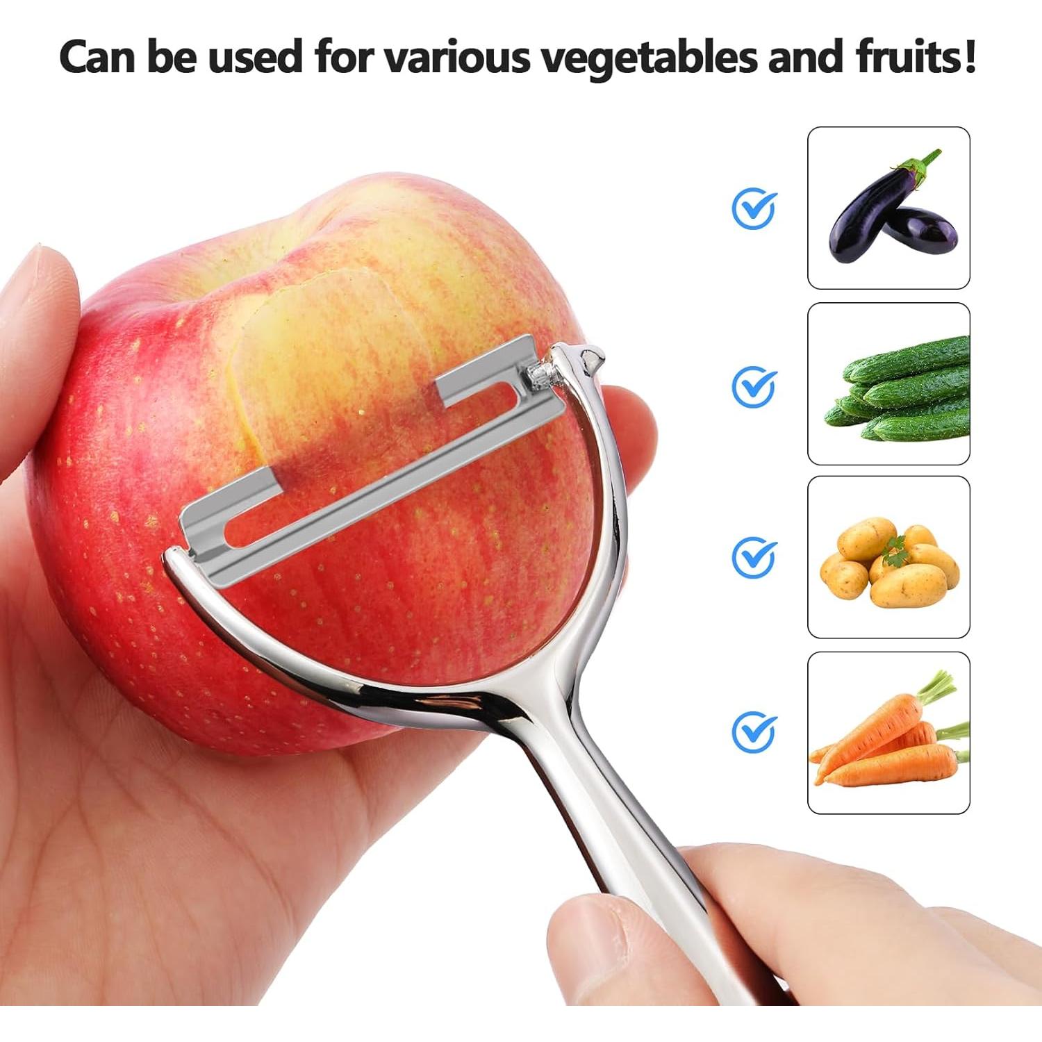 Pelador de Verduras Ergonómico LIIGEMI con Cuchillas de Acero Inoxidable