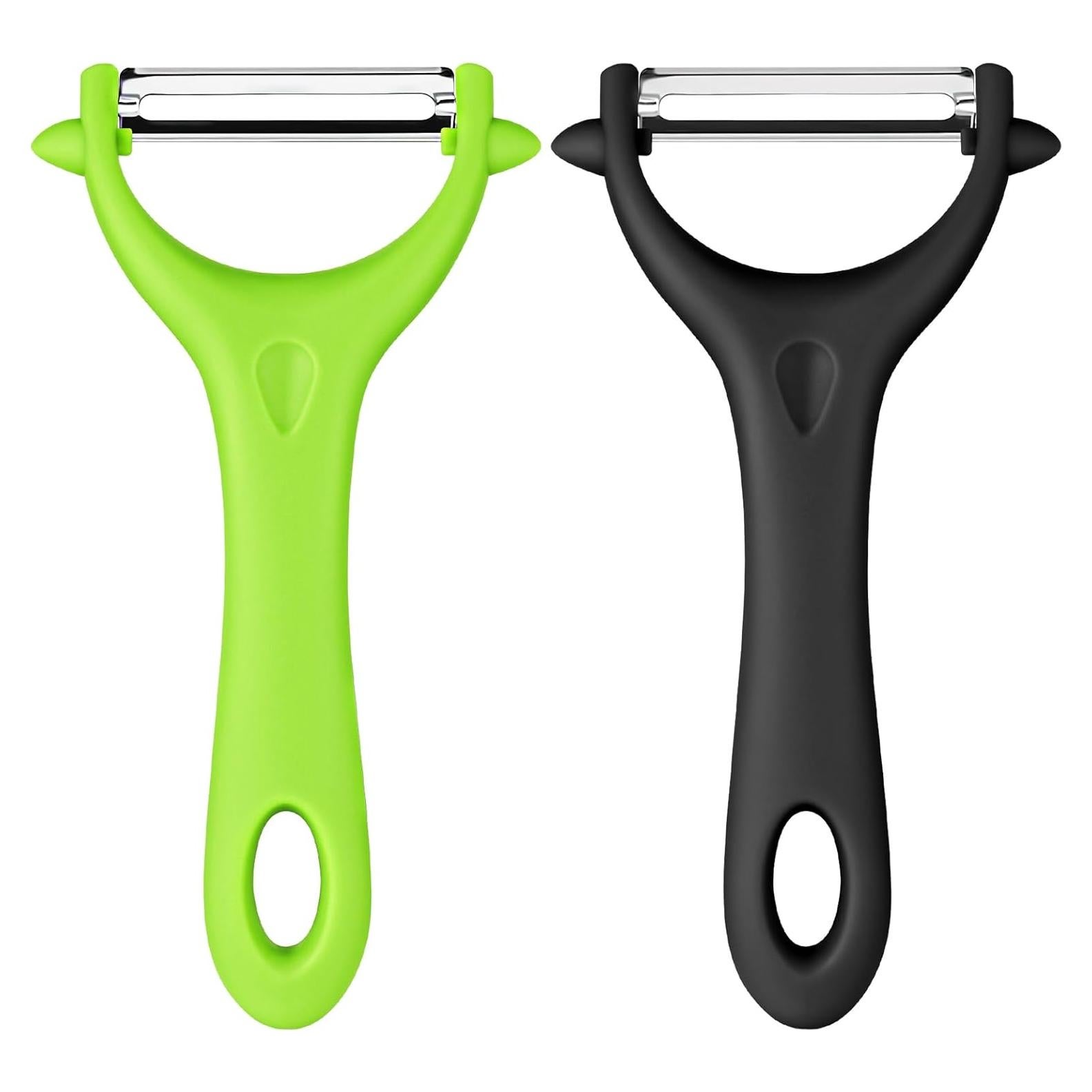 Pelador de Verduras AUAUY 2 Piezas Acero Inoxidable Ergonómico