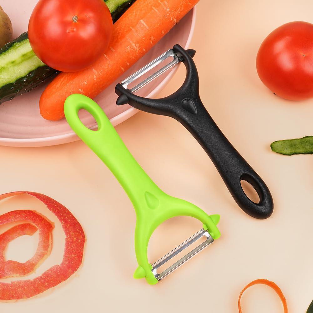 Pelador de Verduras AUAUY 2 Piezas Acero Inoxidable Ergonómico