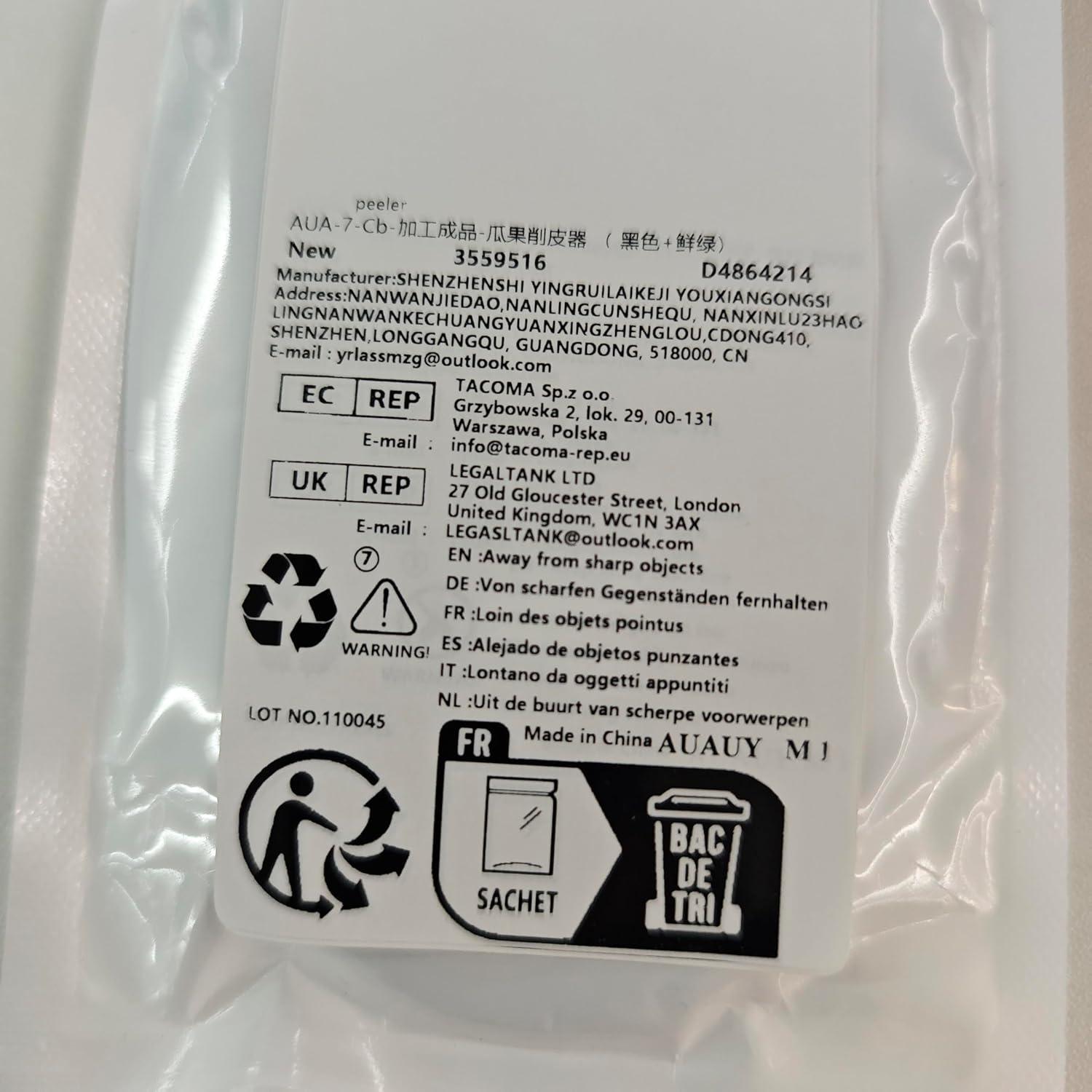 Pelador de Verduras AUAUY 2 Piezas Acero Inoxidable Ergonómico