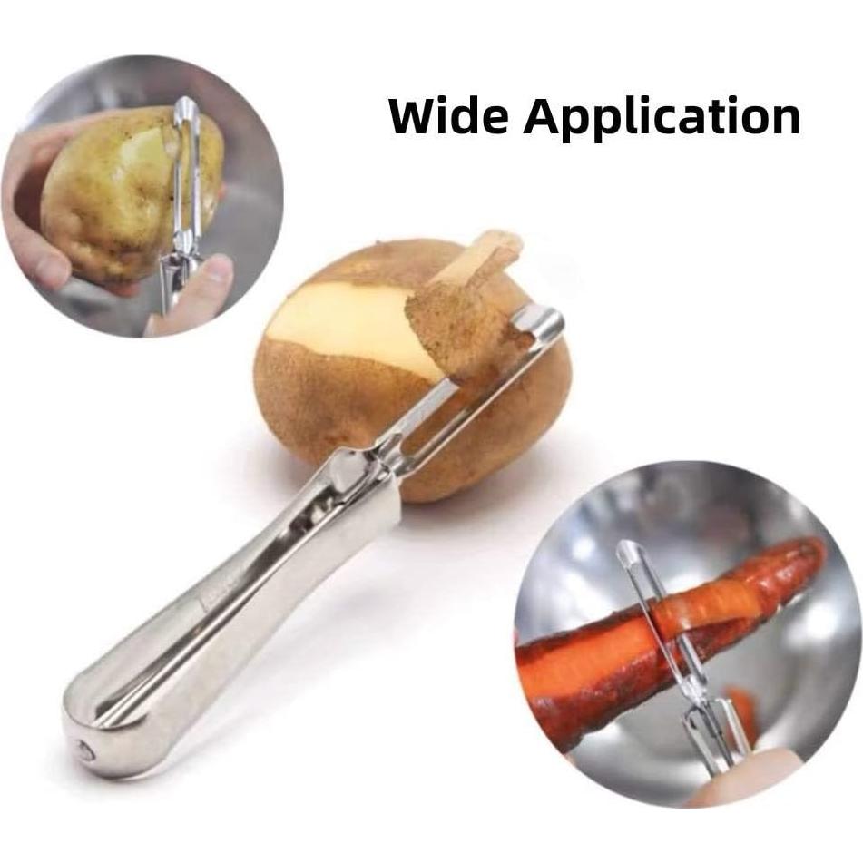 Peladores de Verduras YOUYOU de Acero Inoxidable - 2 Unidades