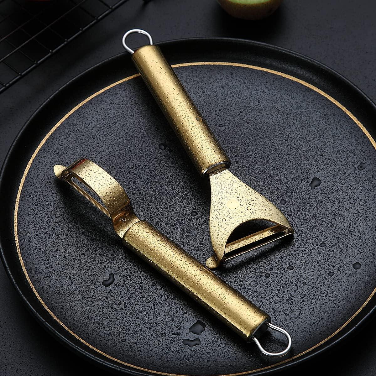 Juego de 2 Peladores de Verduras y Frutas Kyraton Acero Inoxidable