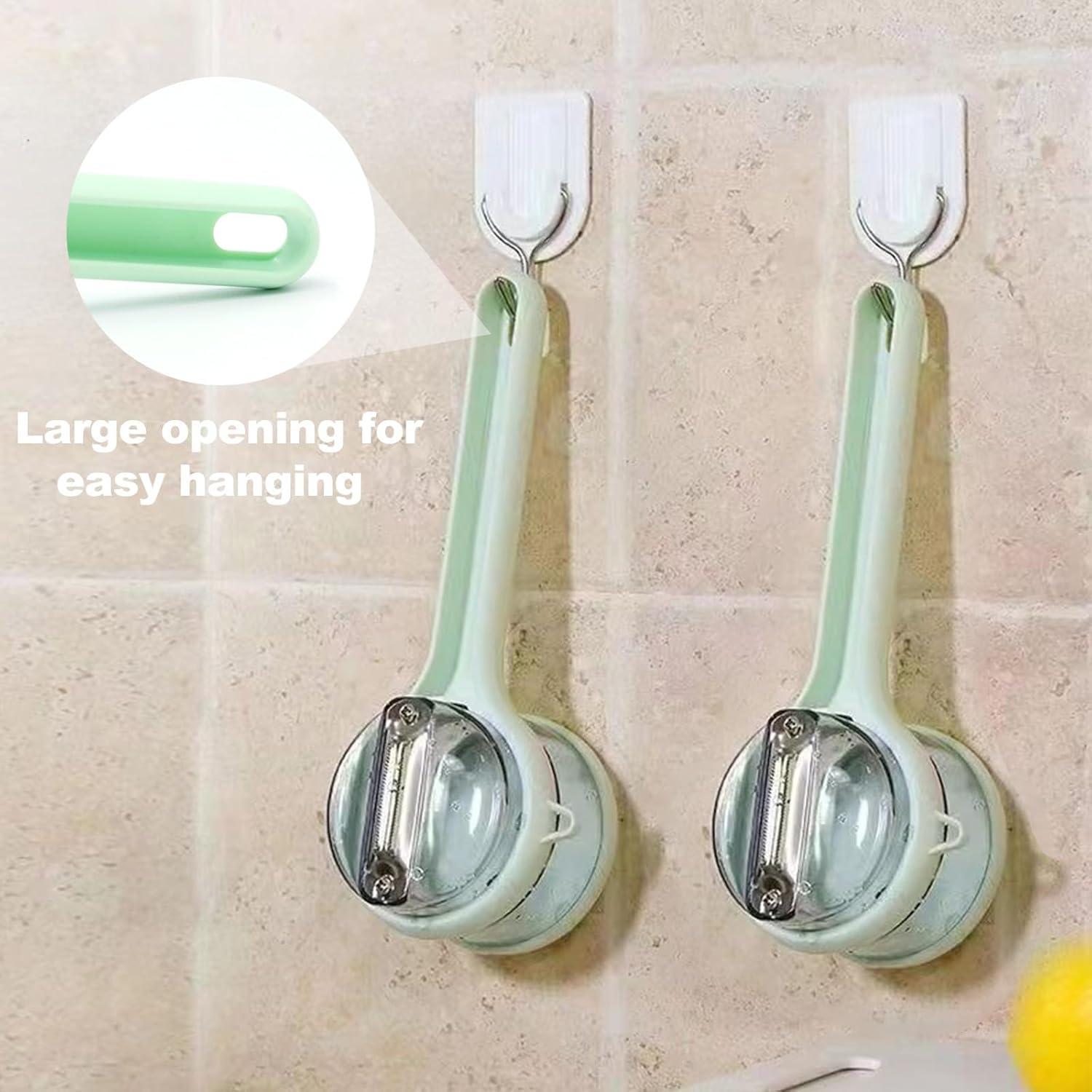 Pelador de Frutas y Verduras ATLKDLK Doble Cara con Caja