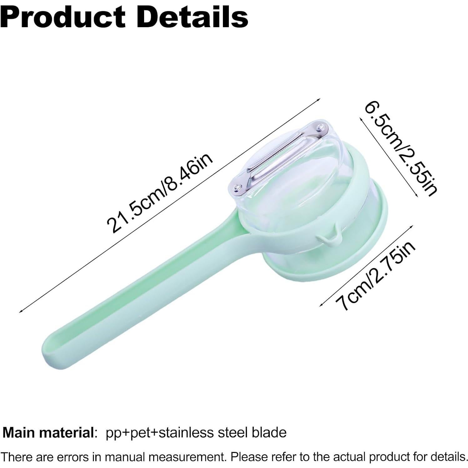 Pelador de Frutas y Verduras ATLKDLK Doble Cara con Caja