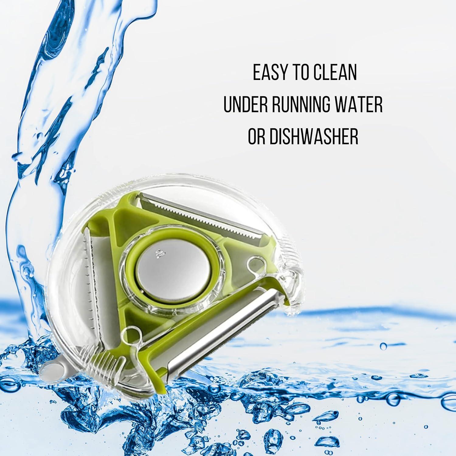 Pelador Multifuncional 3 en 1 Studio Olive Acero Inoxidable