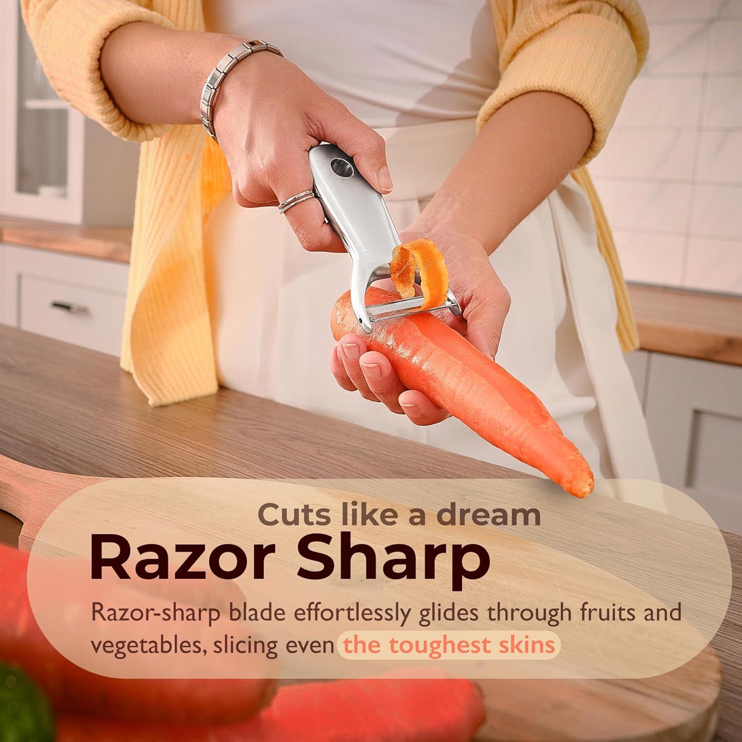 Pelador de Verduras TheDOM 100% Acero Inoxidable Ergonómico