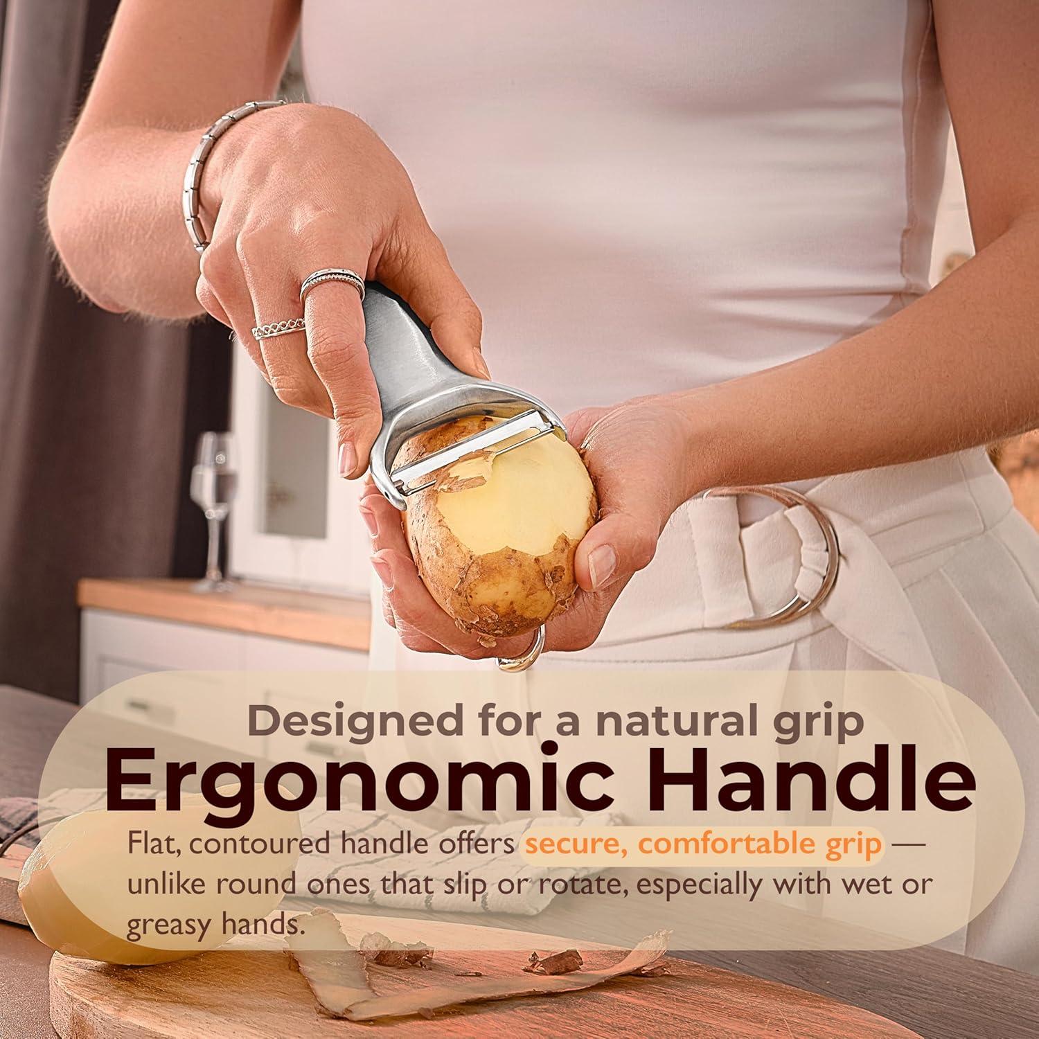 Pelador de Verduras TheDOM 100% Acero Inoxidable Ergonómico