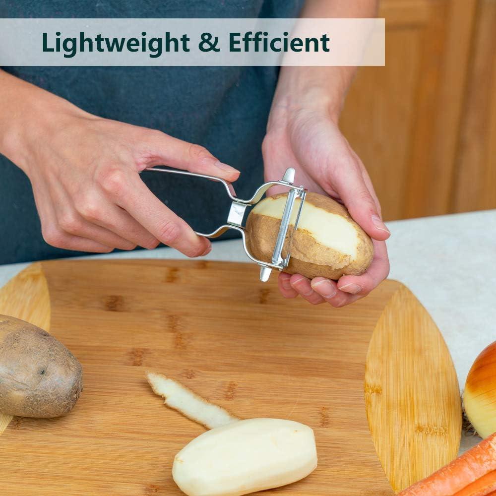 Peladores de Verduras Soquali Acero Inoxidable - Paquete de 2