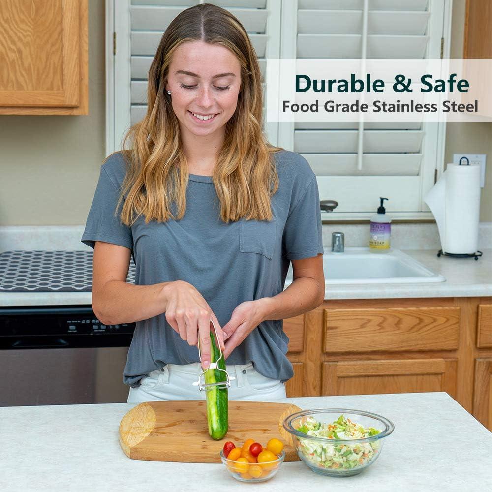 Peladores de Verduras Soquali Acero Inoxidable - Paquete de 2