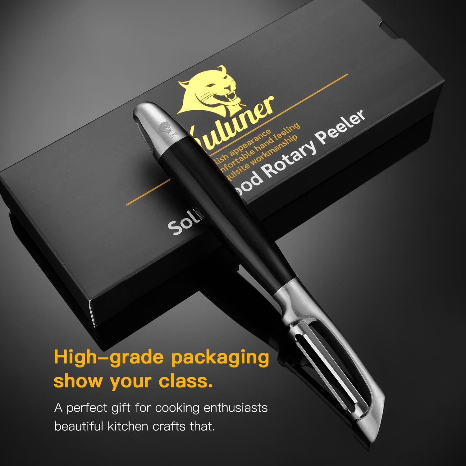 Pelador de Cocina KULUNER Acero Inoxidable 304 Mango de Madera