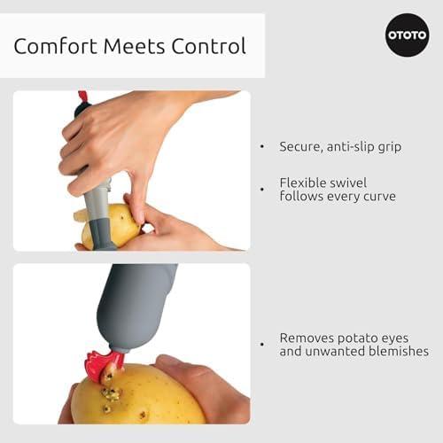 Pelador de Verduras OTOTO Sir Peels A-Lot Acero Inoxidable Gris
