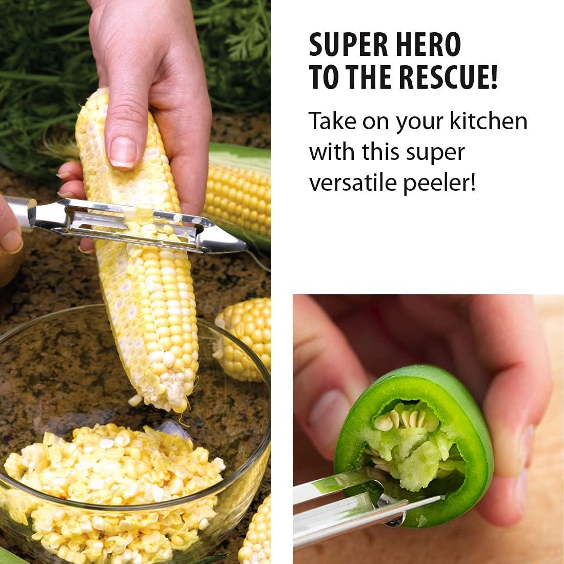 Pelador de Verduras Deluxe Rada, Mango Plateado, 2 Unidades