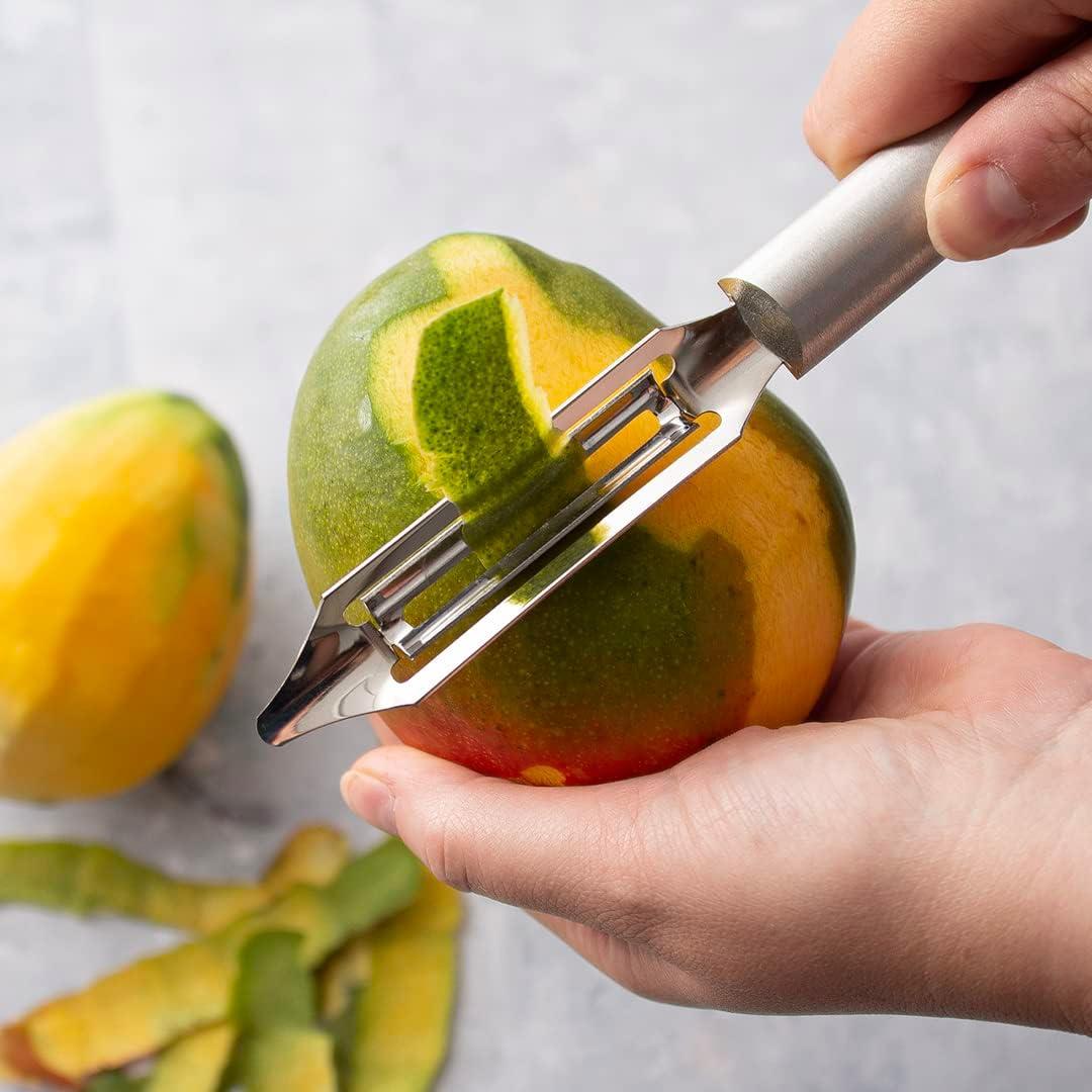 Pelador de Verduras Deluxe Rada, Mango Plateado, 2 Unidades