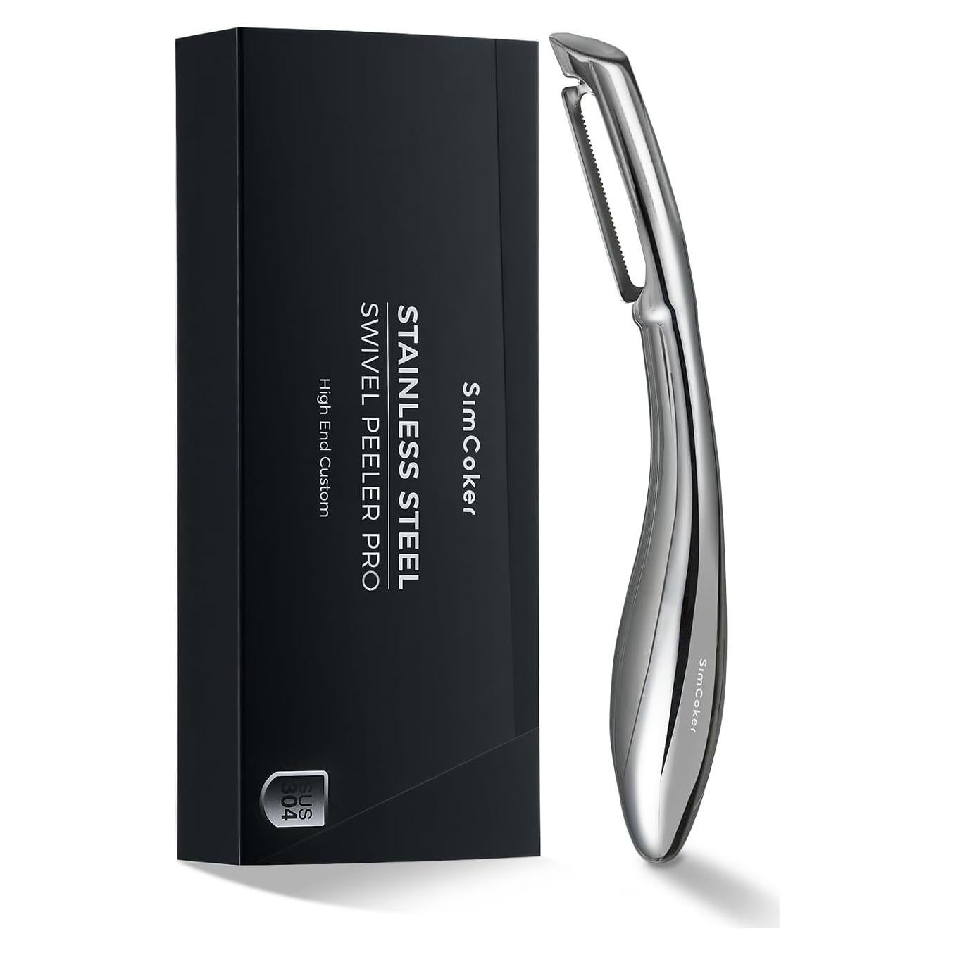 Pelador de Verduras SimCoker de Acero Inoxidable 304 Ergonómico