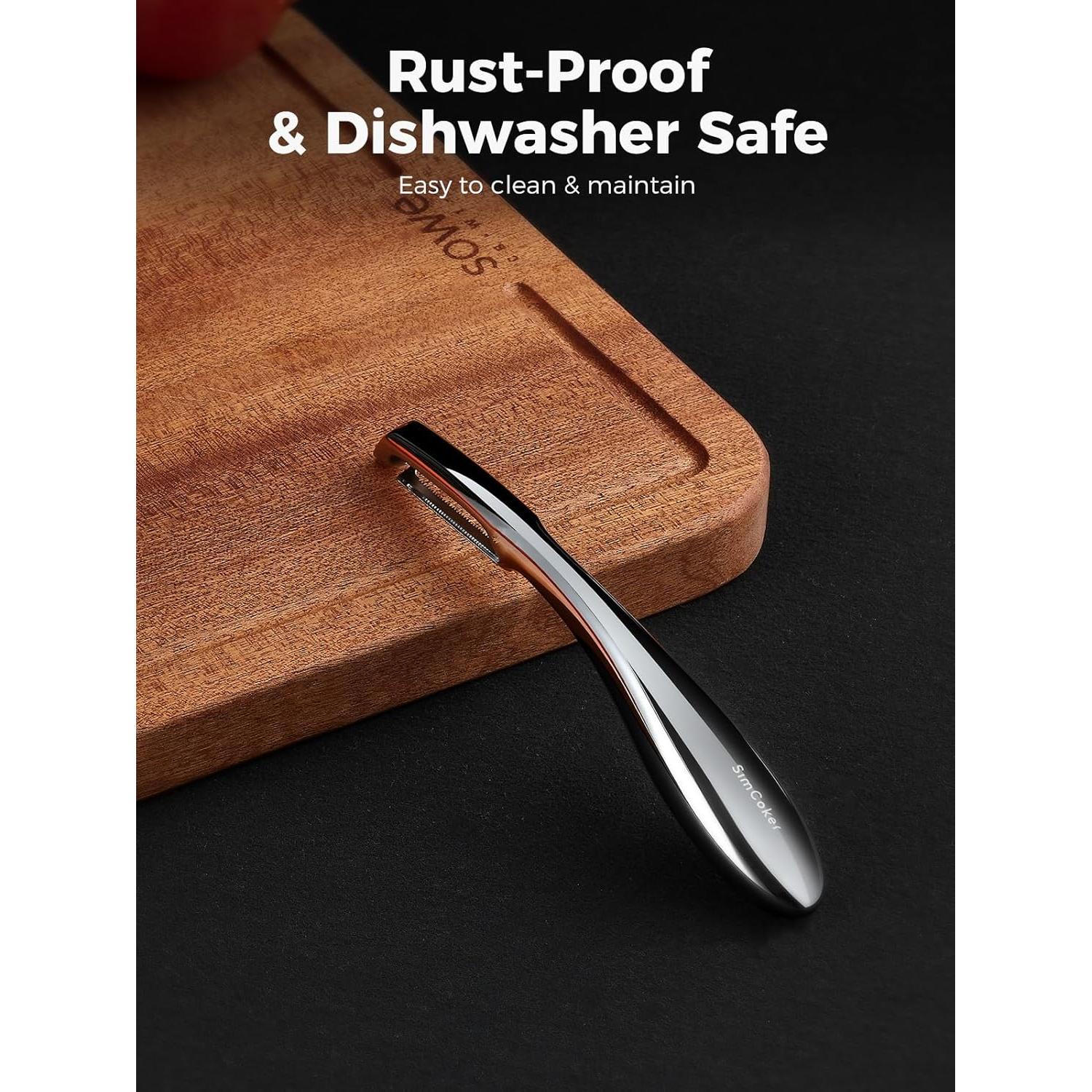 Pelador de Verduras SimCoker de Acero Inoxidable 304 Ergonómico