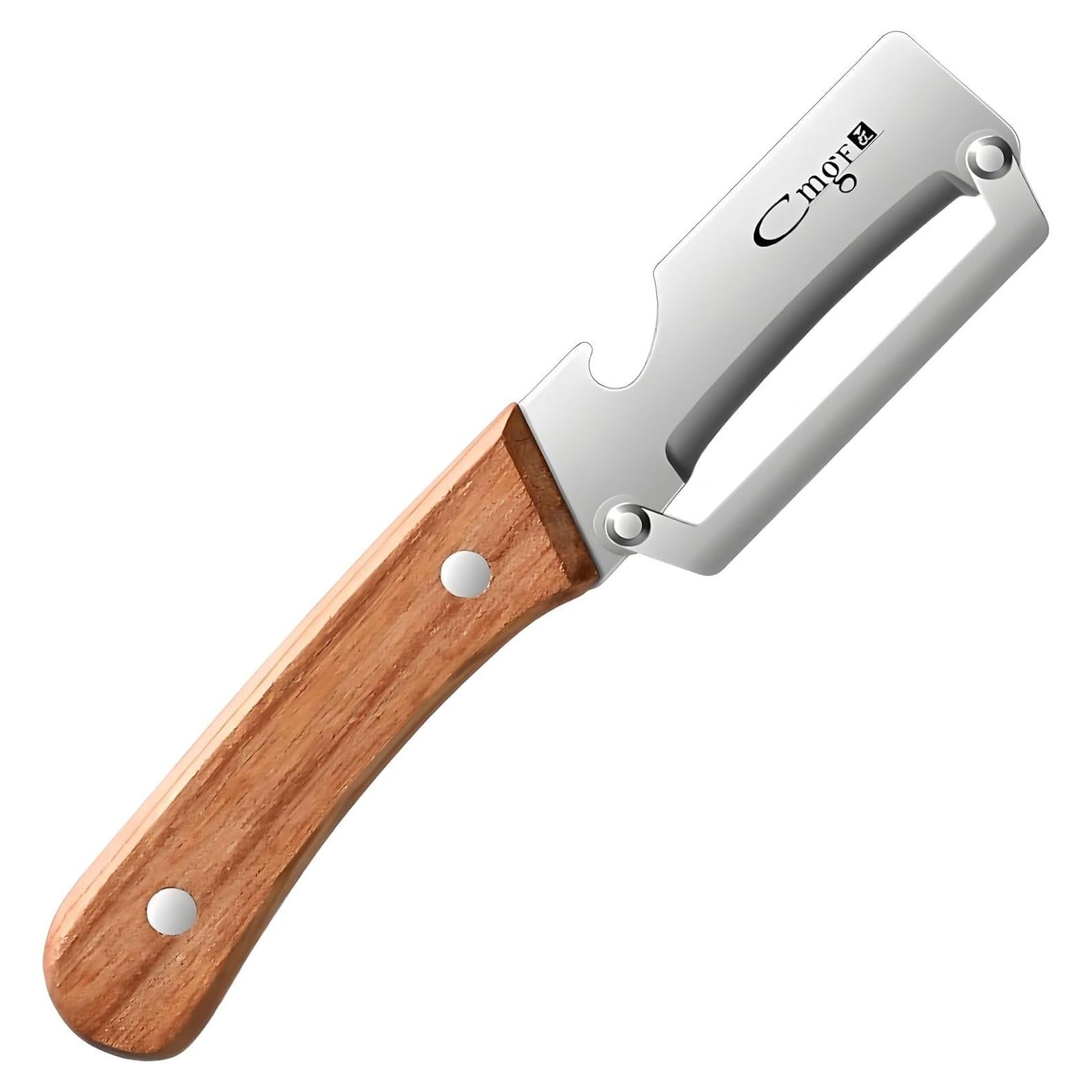 Pelador de Verduras ANMIOU con Mango de Madera y Abrebotellas