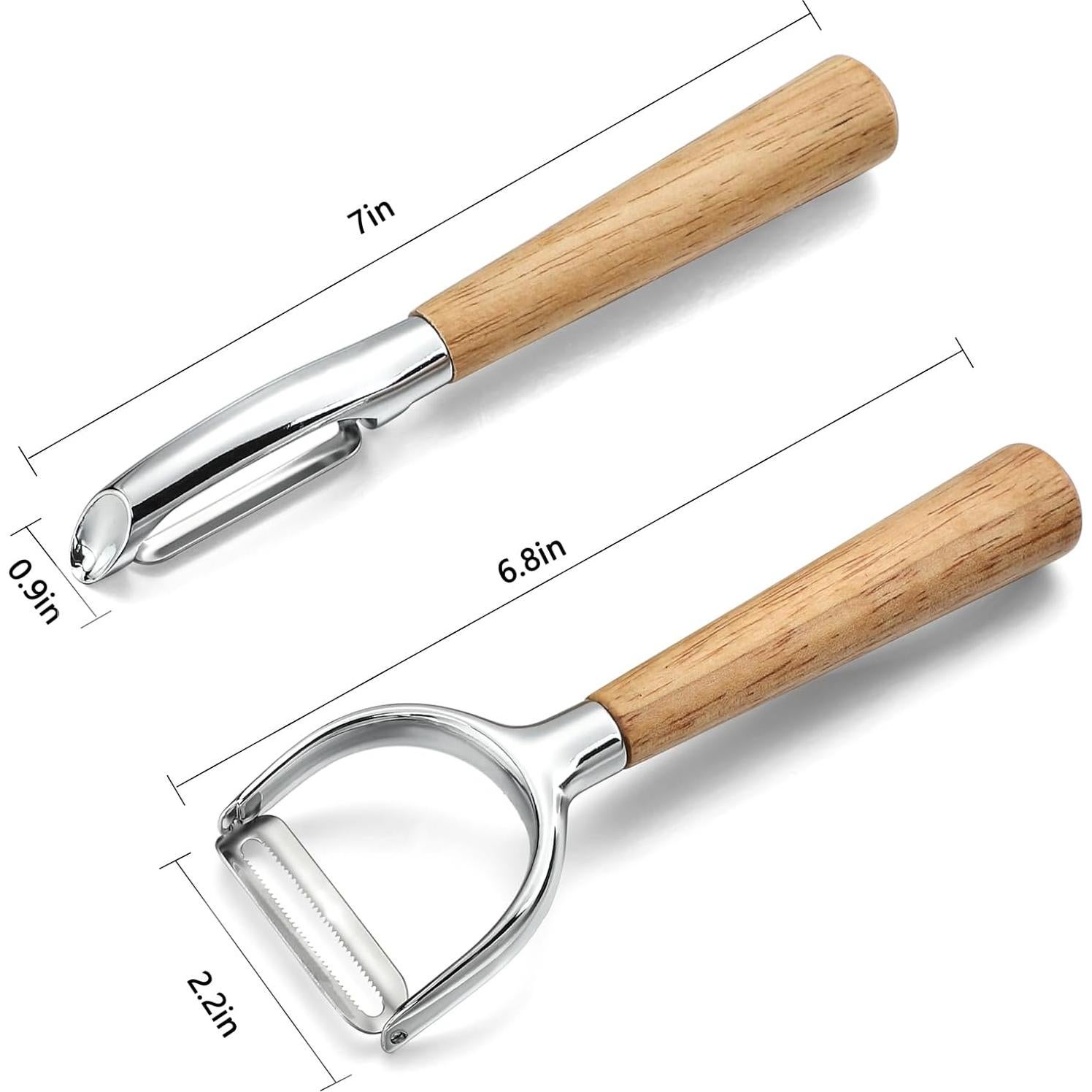 Juego de Peladores de Patatas Beereraver - Acero Inoxidable, 2 Piezas