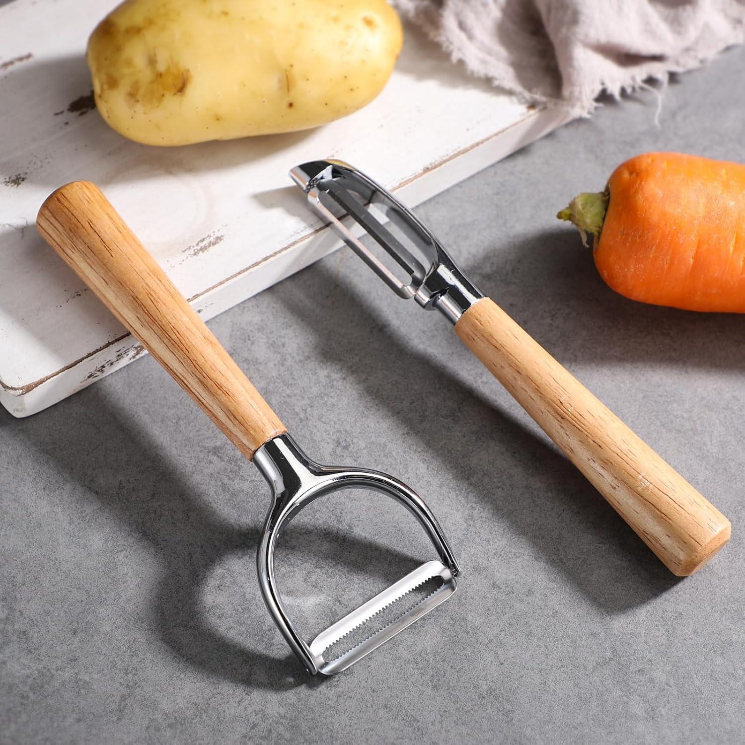 Juego de Peladores de Patatas Beereraver - Acero Inoxidable, 2 Piezas