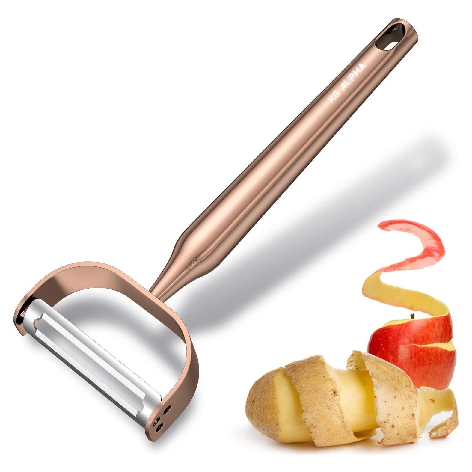 Pelador de Verduras KG-Alpha Acero Inoxidable Rosa Dorado