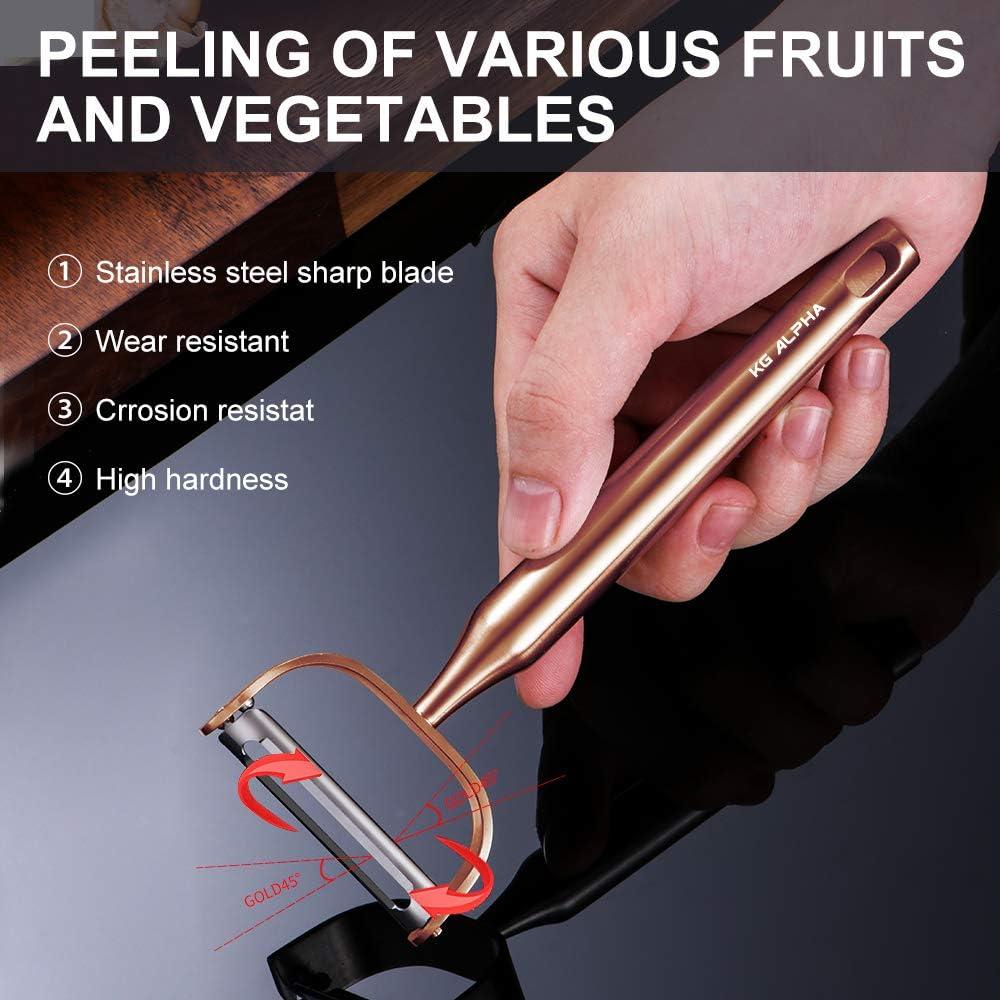Pelador de Verduras KG-Alpha Acero Inoxidable Rosa Dorado