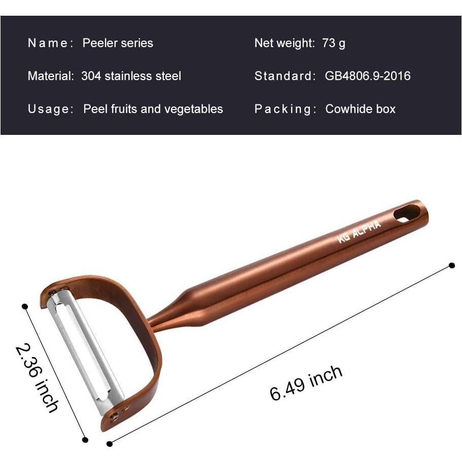 Pelador de Verduras KG-Alpha Acero Inoxidable Rosa Dorado