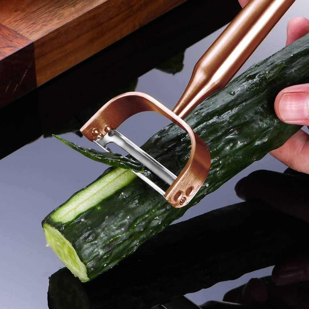 Pelador de Verduras KG-Alpha Acero Inoxidable Rosa Dorado