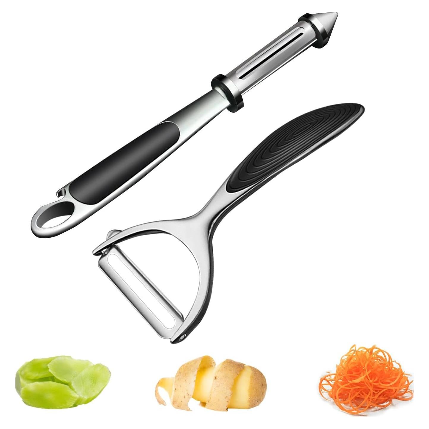 Set de Peladores de Verduras Lhzcx 5-en-1 Acero Inoxidable