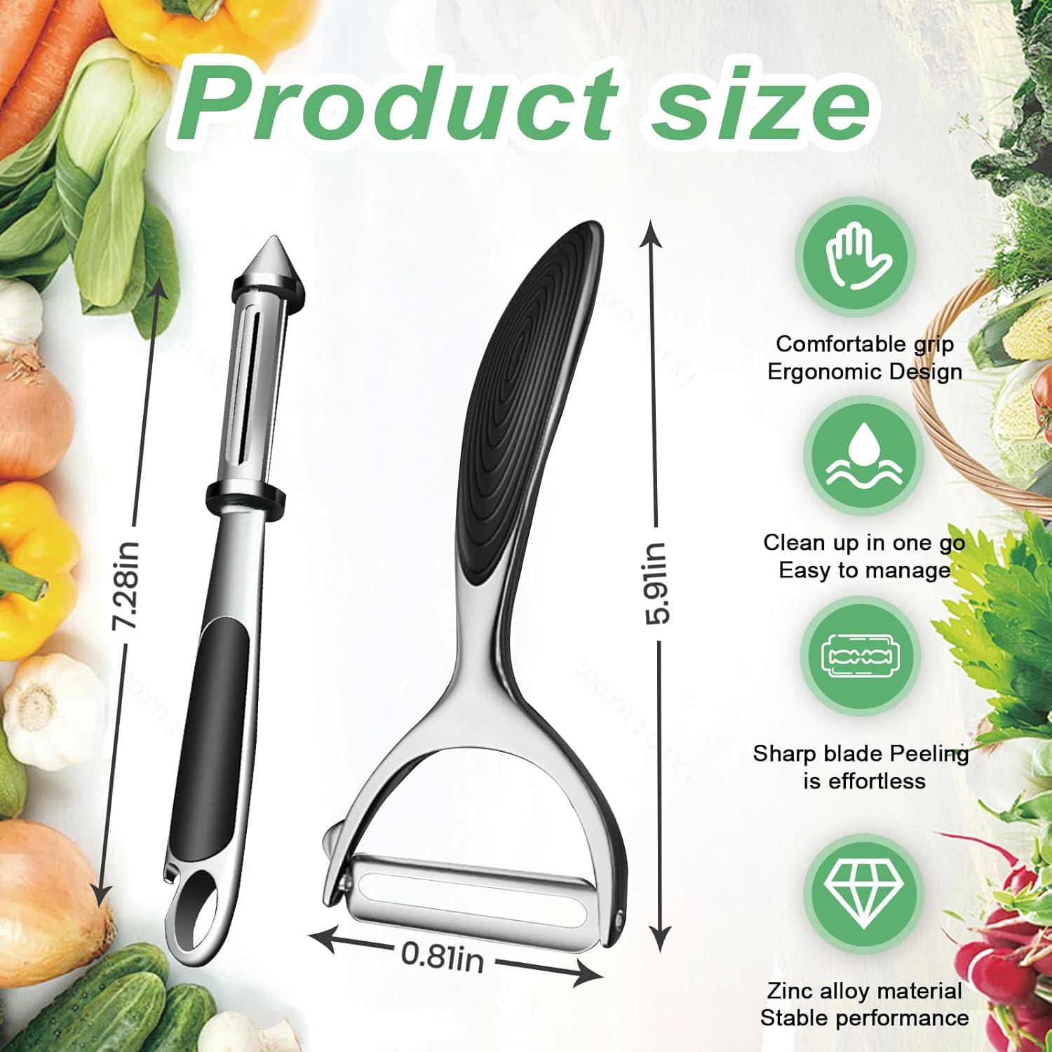 Set de Peladores de Verduras Lhzcx 5-en-1 Acero Inoxidable